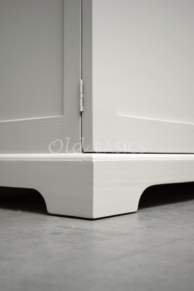 Detail van Dressoir Grenoble, 4 deuren, RAL7044, grijs, materiaal hout